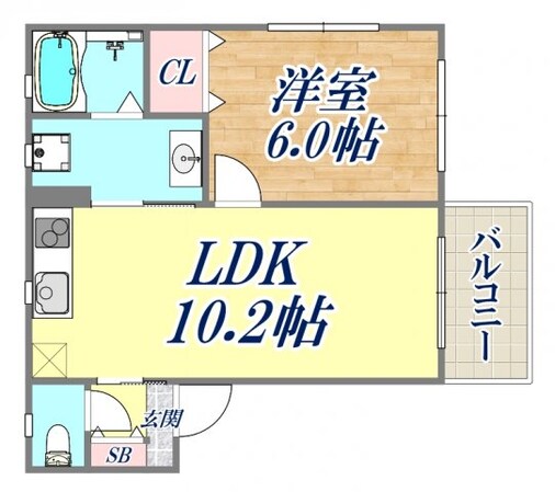 バラード夙川2の物件間取画像